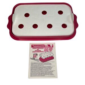 Tupperware Animal Wigglers Set Wiggly Gelatin & Cookie Mold Fun Kids Baking Red